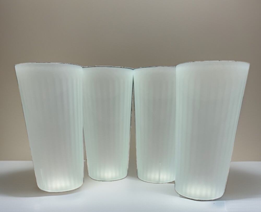 Set of 4 Frosted Plastic Tumblers Reusable BPA Free Dishwasher Safe Target